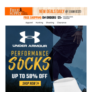 🧦 Under Armour Performance Socks: 50% Off Blowout