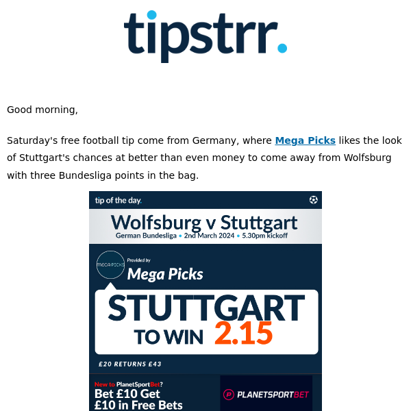 Free tip from Saturday's football action