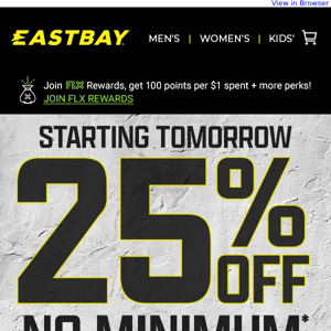 Snag 25% off no minimum tomorrow 💰👀👟 🎽