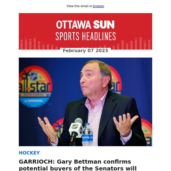GARRIOCH: Gary Bettman confirms potential buyers of the Senators will enter bids soon