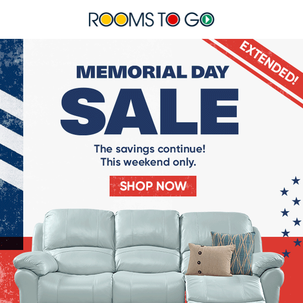 Time’s almost up! Shop the Memorial Day Sale!