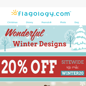 Wonderful Winter Designs with 20% Off Sitewide!