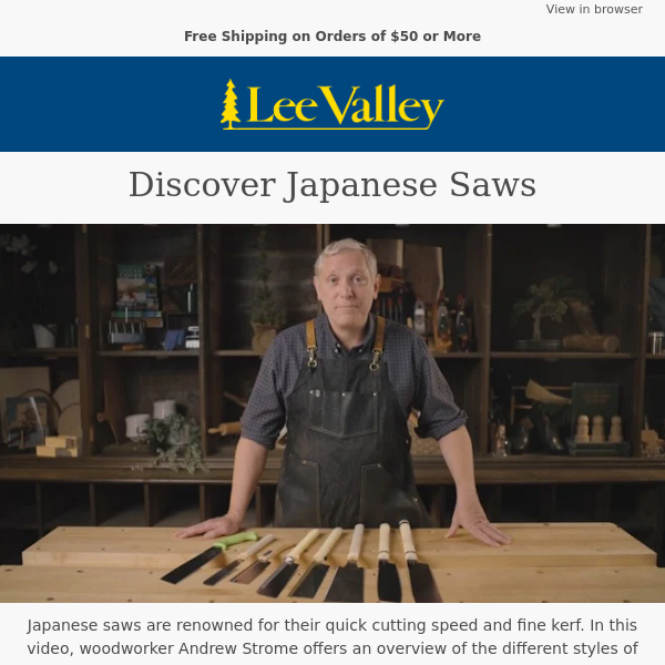 An Introduction to Japanese Saws