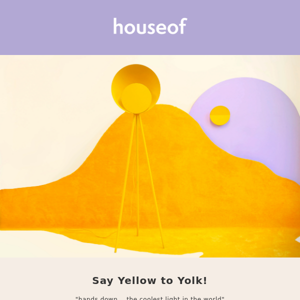 Our new colour: Yolk! The feeling a warm sunny day evokes