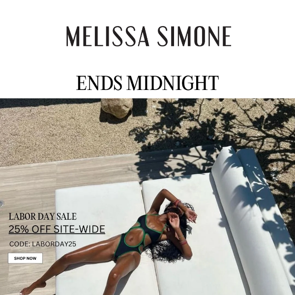 FINAL HOURS: 25% OFF SITEWIDE
