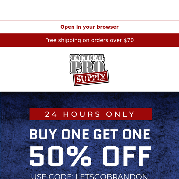 [24 HOURS] Buy One Get One 50% OFF! 🦅