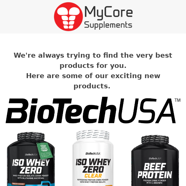 New Brands At MyCore Supplements