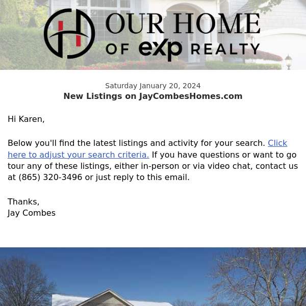 New Property Listings on JayCombesHomes.com