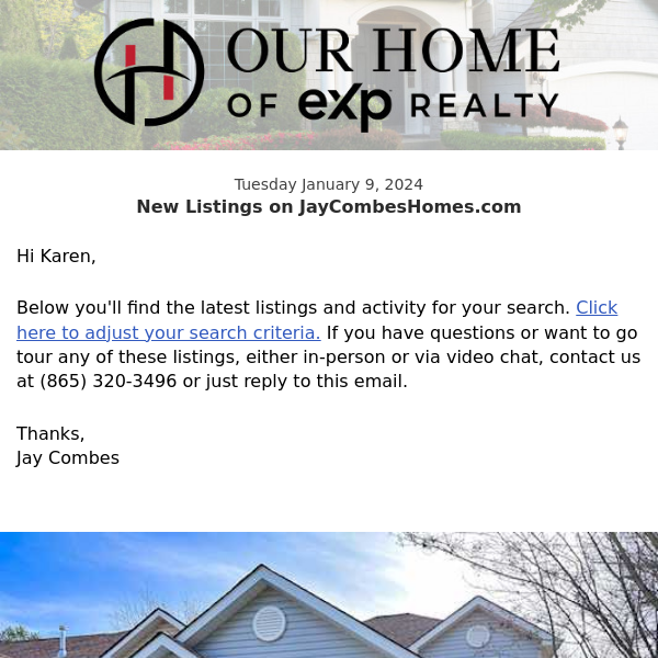 New Property Listings on JayCombesHomes.com