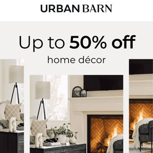 Up to 50% off our coziest décor