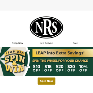 Spin to Win! This is the only day! Leap on in!