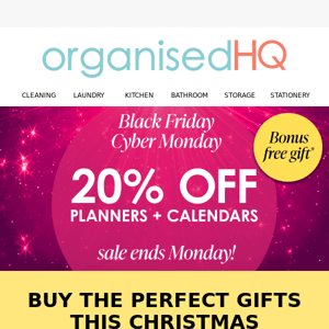 💗 20% OFF plus FREE GIFT with calendars and planners 💖