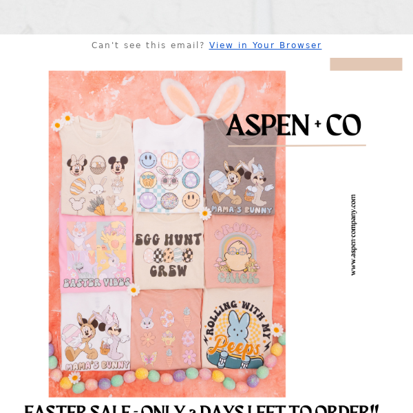 Easter + Spring Sale!! 🤩Last 2 Days to Order!! 🐰