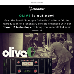 OLIVE is out now!