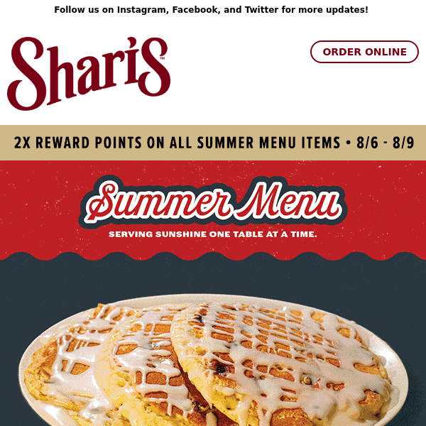 Earn double points on ALL your summer favorites!