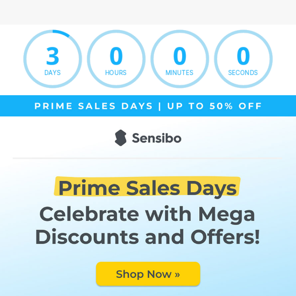 Sensibo Prime Sales Days are here - Up to 50% Off! 🔥