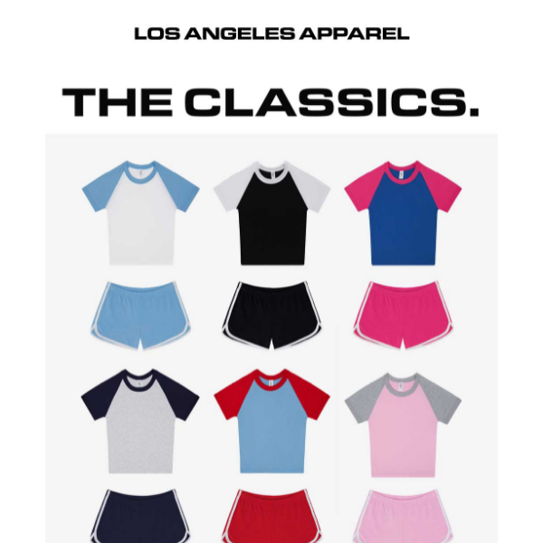 The Classics. Los Angeles Apparel