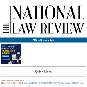Insurance and Reinsurance Legal News from the National Law Review       　