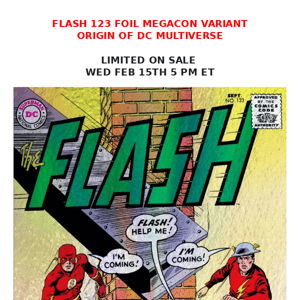 FLASH 123 MEGACON FOIL DC MULTIVERSE VARIANT!