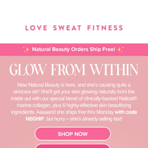 Get glowing – Natural Beauty is selling fast 💗💨