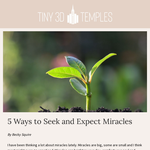 5 Ways to Seek and Expect Miracles