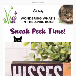 April Box Sneak Peek! 🐈💋