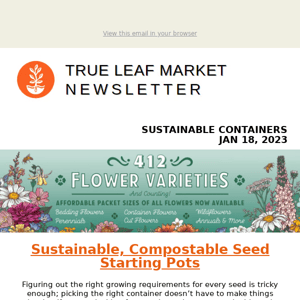 New Sustainable, Compostable Seed Starting Pots + Garden Planning Tips | TLM Newsletter