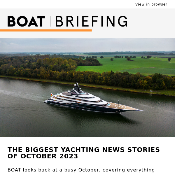 The biggest yacht news stories for October