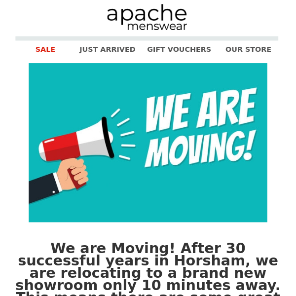 Apache Our Relocation Sale Continues!