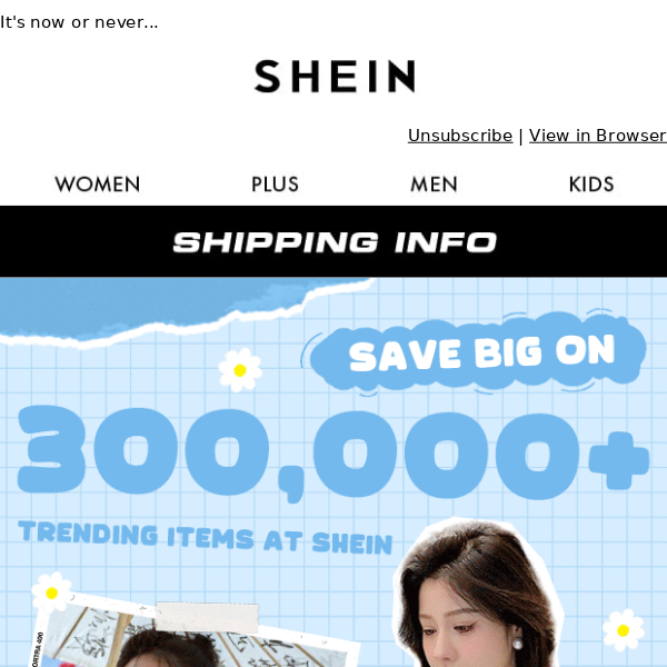 You don't want to miss this! 30K+ items marked down for a limited time.(AD)  - SHEIN