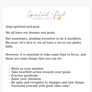 Shop Spiritual And Paid, We Can Help You Achieve Your Goals! ✨