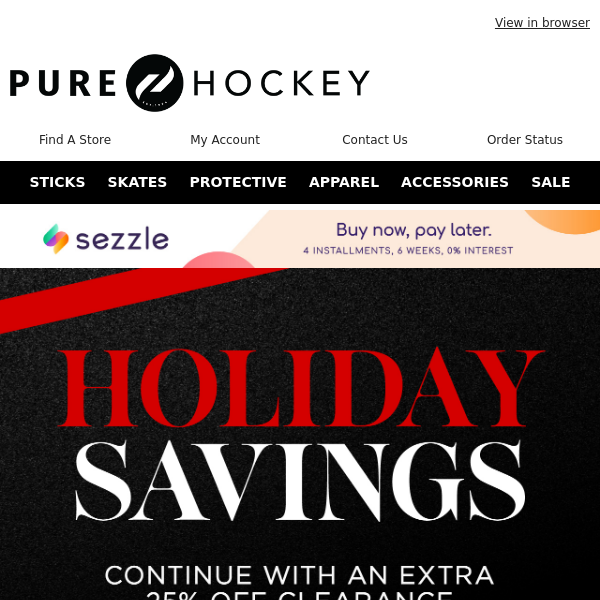 Pure Hockey, Holiday Savings Are Still Going Strong 💵 Save BIG With Code: HLDY25!