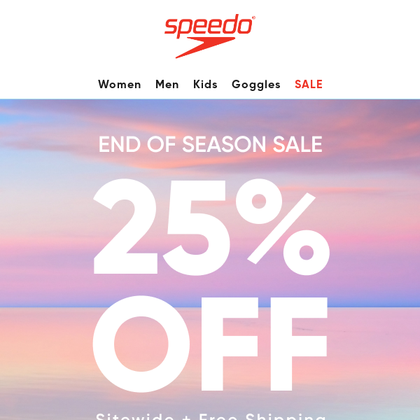 End of Season Sale: 25% Off select styles.