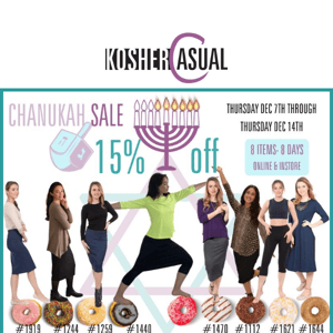 🕎 Chanukah Sale! 15% Off Eight Popular Items!