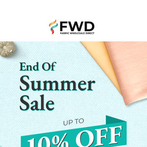 Up to 10% sale is expiring soon