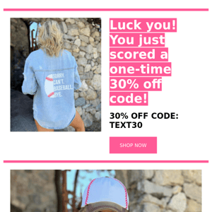 You Just Scored A 30% Off Code