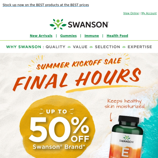 Ends tonight: Save up to 50% on all your Swanson® favorites!