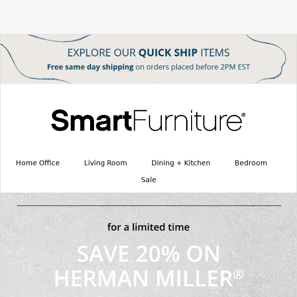 20% Off Herman Miller Performance Seating!