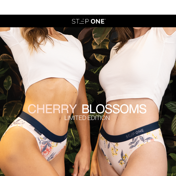 Hey Step One, New Cherry Blossom Bikini Briefs Now Available