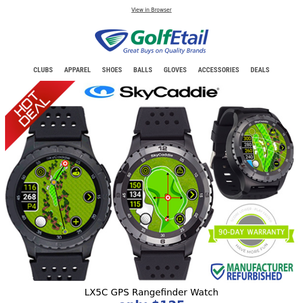 Accuracy Matters🎯 SkyCaddie LX5C GPS Rangefinder Watch $125‼️ Save Today