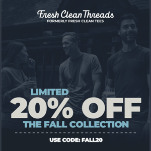 20% off The Fall Collection