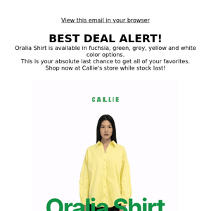 Get the best deal on your favorite Oralia Shirt