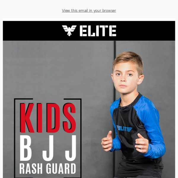 Elite Sports Standard Black/Red Short Sleeve Brazilian Jiu Jitsu BJJ Rash  Guard - Elite Sports