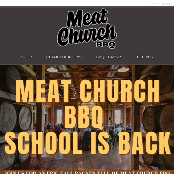 BBQ School - October 26th - Tickets are live!