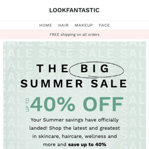 SUMMER SAVINGS START NOW! Up To 40% Off🛍️