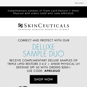 Restore Skin Lipids With Our Deluxe Sample Duo