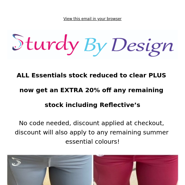 🌟 SALE! Get an extra 20% off already reduced Essentials range