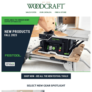 Festool New Products for Fall–Order Now!