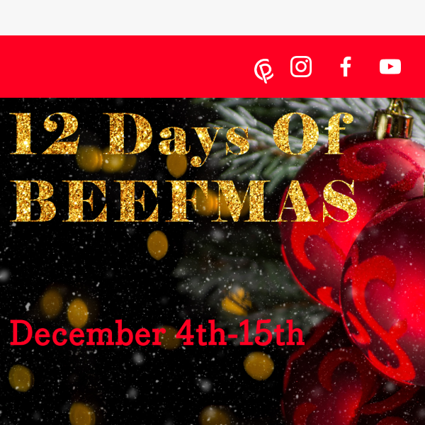Opening Today: Our 12 Days of Beefmas Giveaways!