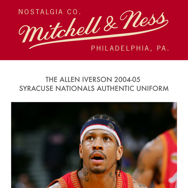 Philadelphia 76ers Allen Iverson Syracuse Nationals Red 2004 Throwback  Jersey